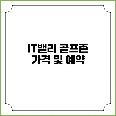 IT밸리 골프존 가격 및 예약