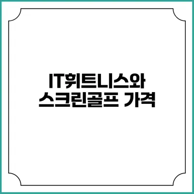 IT휘트니스와 스크린골프: 가격