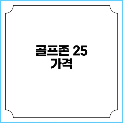 골프존 25: 가격