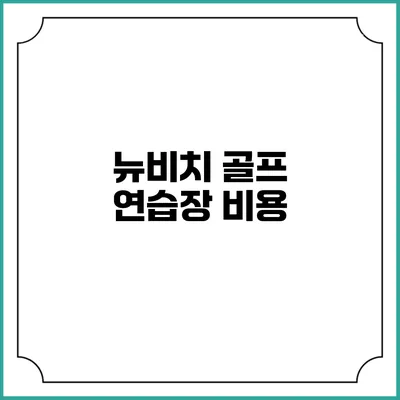 뉴비치 골프 연습장: 비용