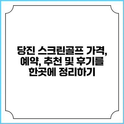 당진 스크린골프: 가격, 예약, 추천 및 후기를 한곳에 정리하기