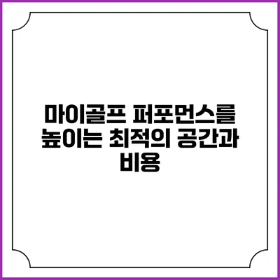 마이골프: 퍼포먼스를 높이는 최적의 공간과 비용