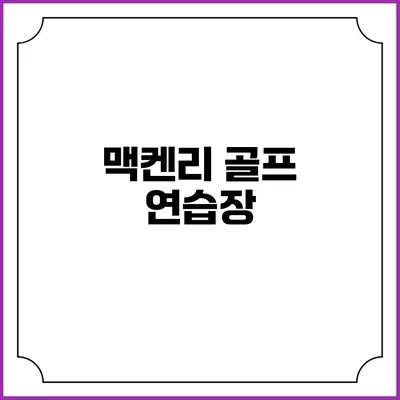 맥켄리 골프 연습장