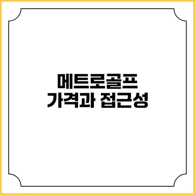 메트로골프 가격과 접근성