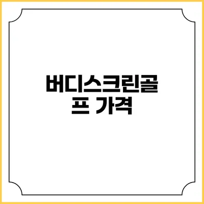 버디스크린골프: 가격