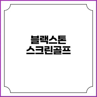 블랙스톤 스크린골프