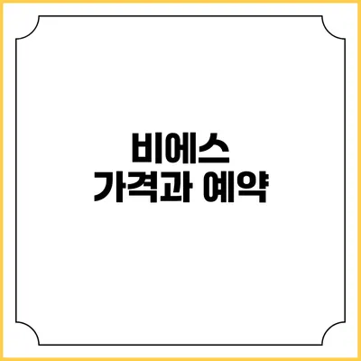 비에스 가격과 예약