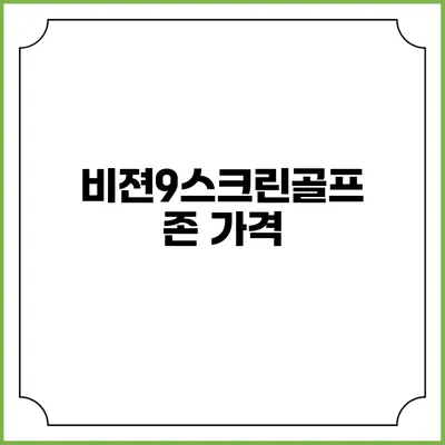 비젼9스크린골프존: 가격