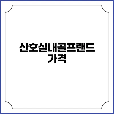 산호실내골프랜드: 가격
