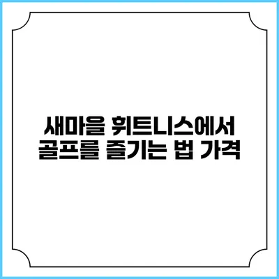 새마을 휘트니스에서 골프를 즐기는 법: 가격