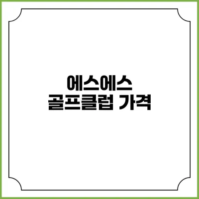 에스에스 골프클럽: 가격