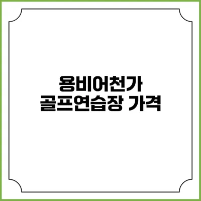 용비어천가 골프연습장: 가격