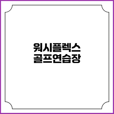 워시플렉스 골프연습장