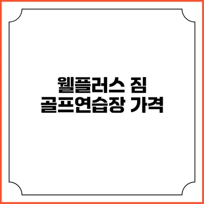 웰플러스 짐 골프연습장: 가격