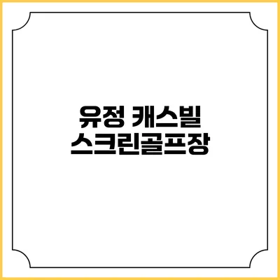 유정 캐스빌 스크린골프장