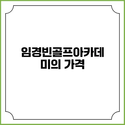 임경빈골프아카데미의 가격