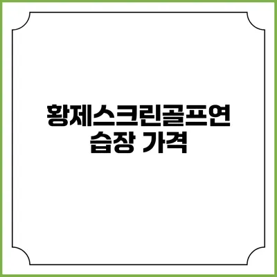 황제스크린골프연습장: 가격