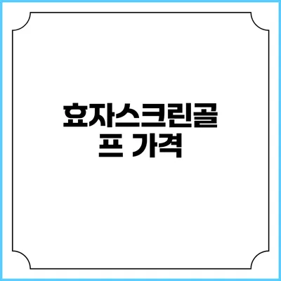 효자스크린골프 가격