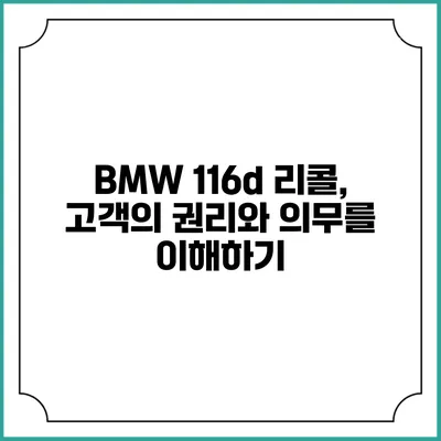 BMW 116d 리콜, 고객의 권리와 의무를 이해하기