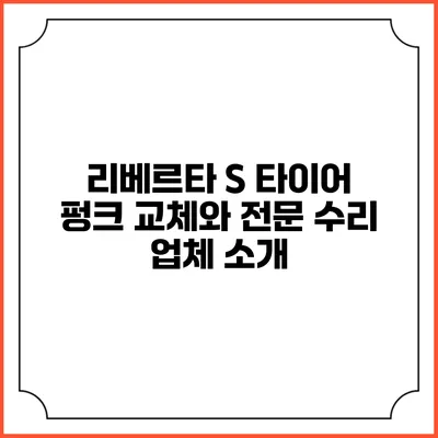 리베르타 S 타이어 펑크 교체와 전문 수리 업체 소개