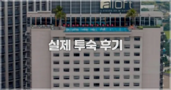 💬 실제 투숙 후기
