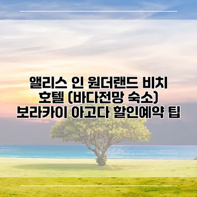 앨리스 인 원더랜드 비치 호텔 (바다전망 숙소) 보라카이 아고다 할인예약 팁