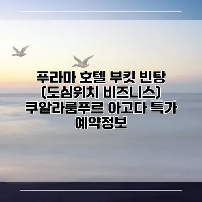 푸라마 호텔 부킷 빈탕 (도심위치 비즈니스) 쿠알라룸푸르 아고다 특가 예약정보